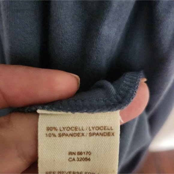 FREE PEOPLE | Slip dress smocked back leather straps blue sz M - Picture 3 of 5